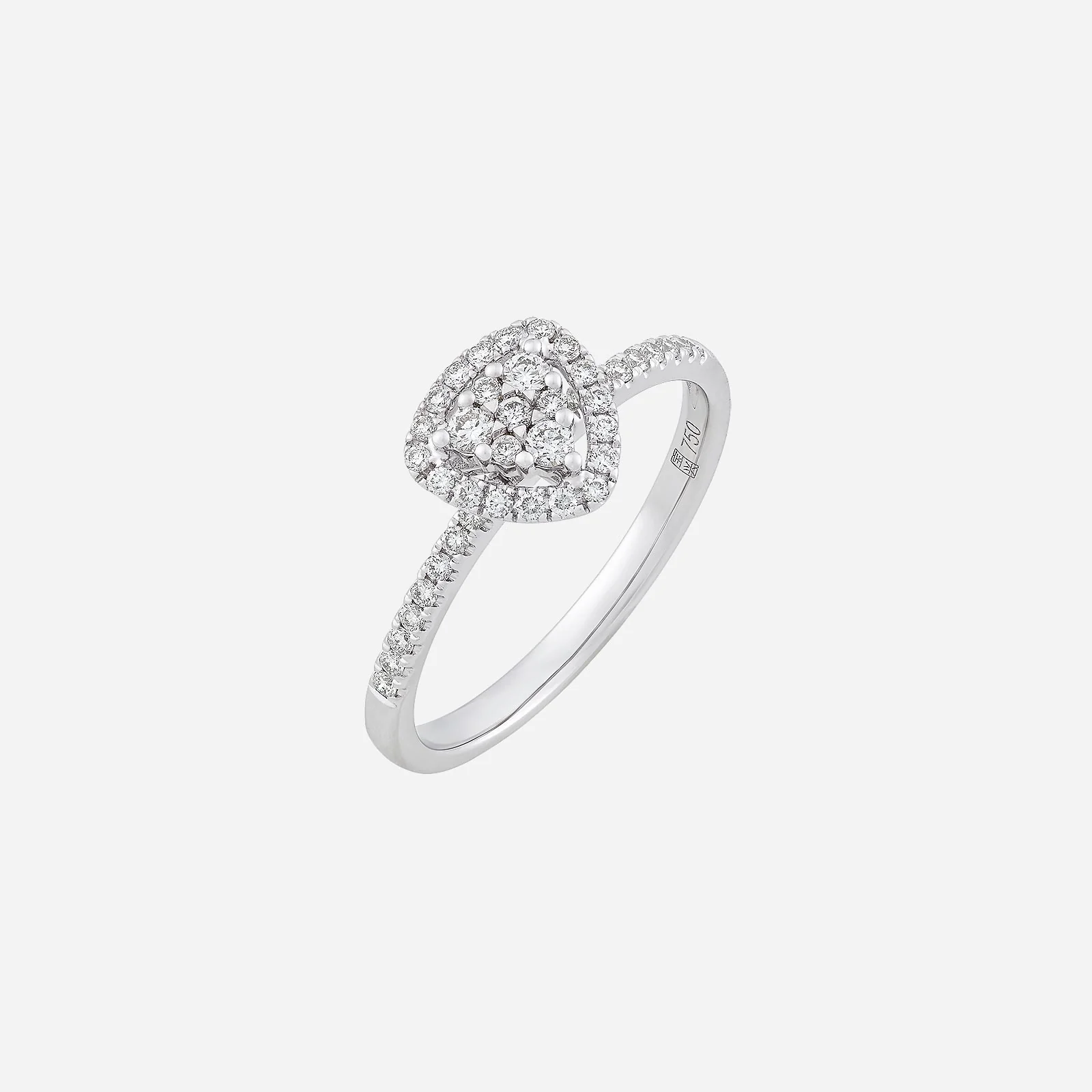 Trilliant Diamond Ring in White Gold (ADIAGROUP186V1005A)