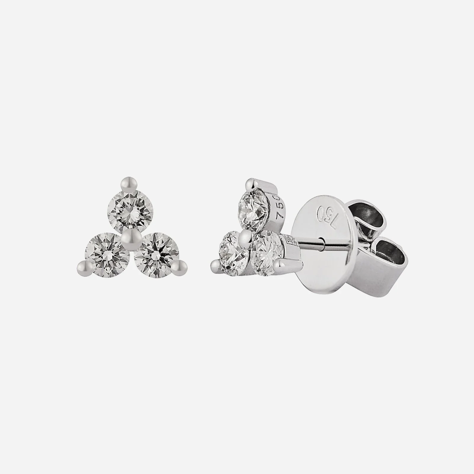 Trillium Diamond Earrings in White Gold (HSTYLE0772A)