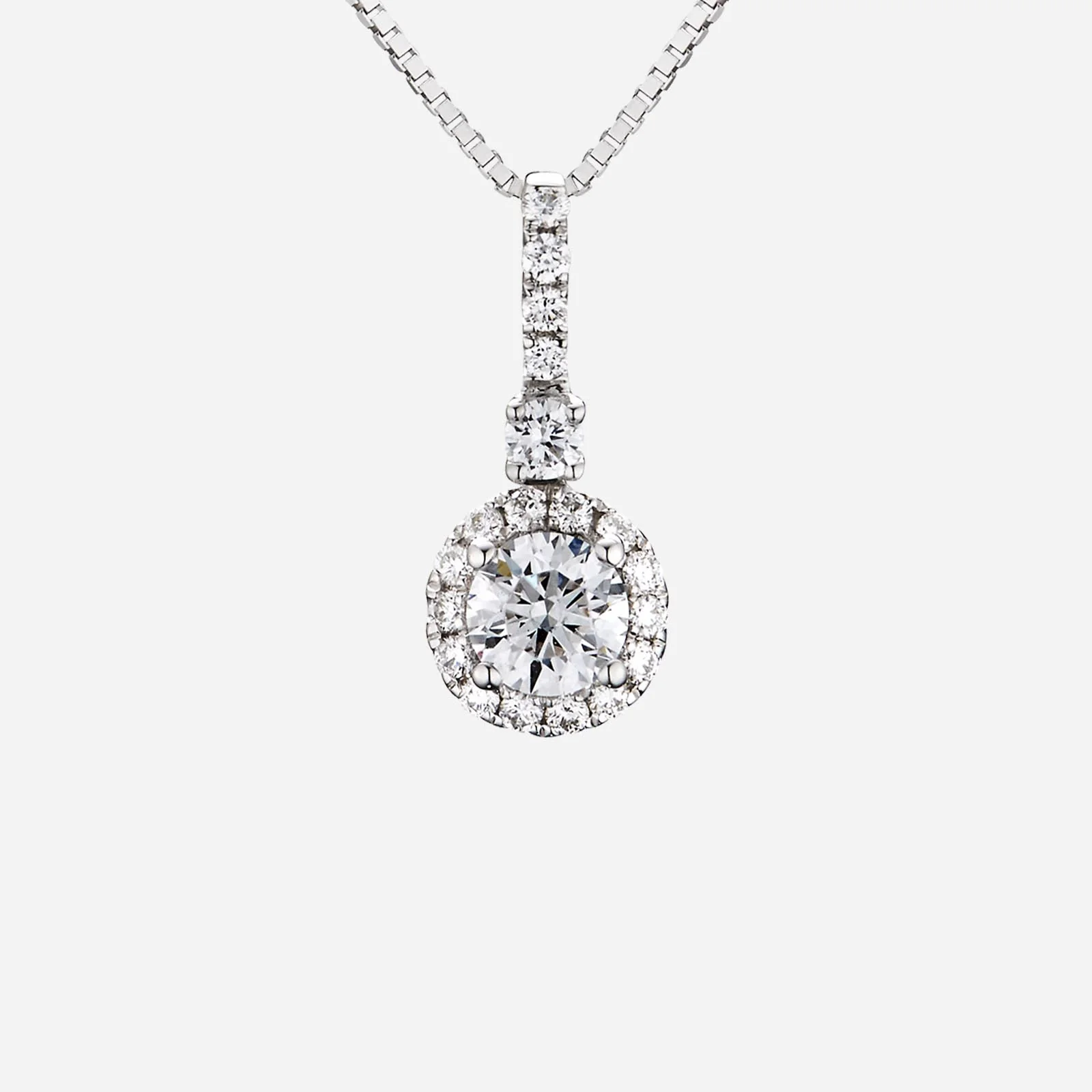 Trust Halo Diamond Pendant in White Gold (GTHALO0010300687A)