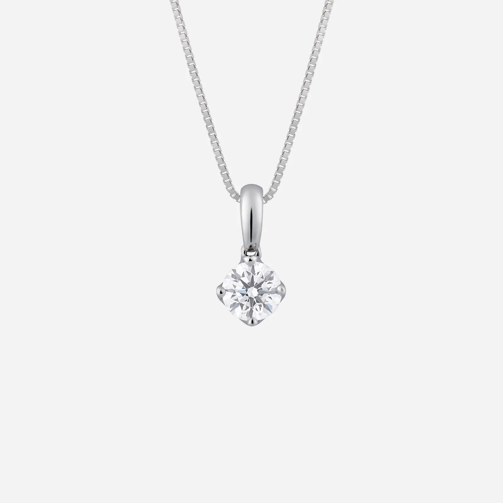Trust Solitaire Diamond Pendant in White Gold (GTRUST0300308A)