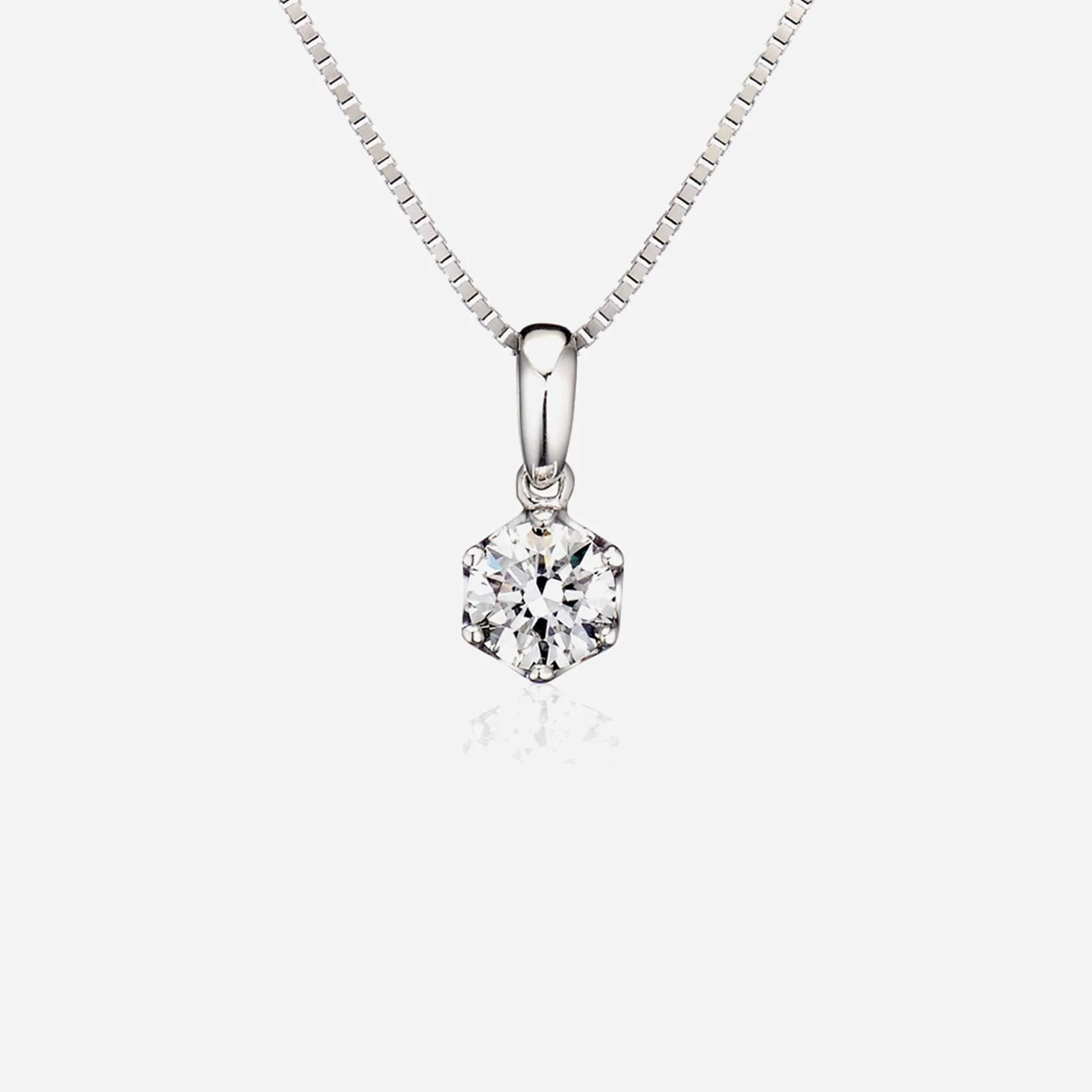Trust Solitaire Diamond Pendant in  White Gold (GTRUST0500310A)