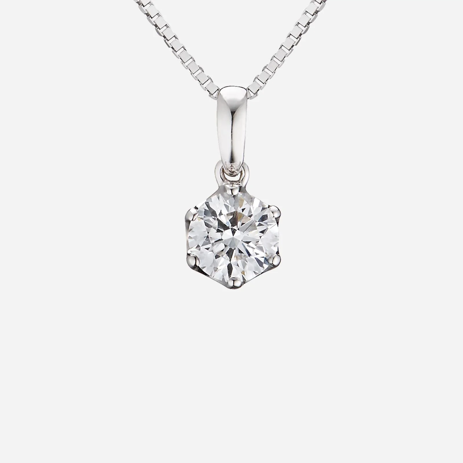 Trust Solitaire Diamond Pendant in White Gold (GTRUST0700311A)
