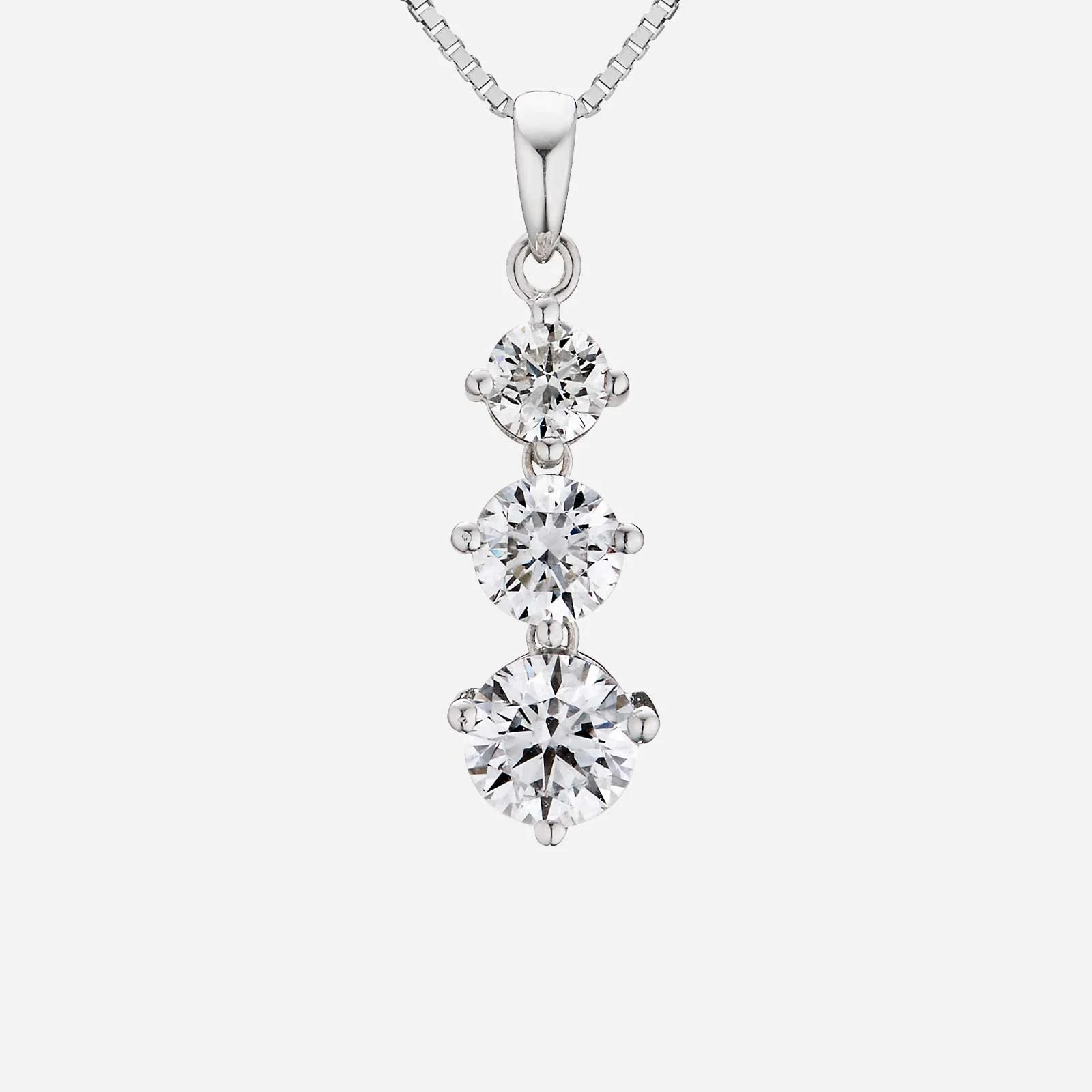 Trust Trilogy Diamond Pendant in White Gold (GTTRILOGY0010689A)