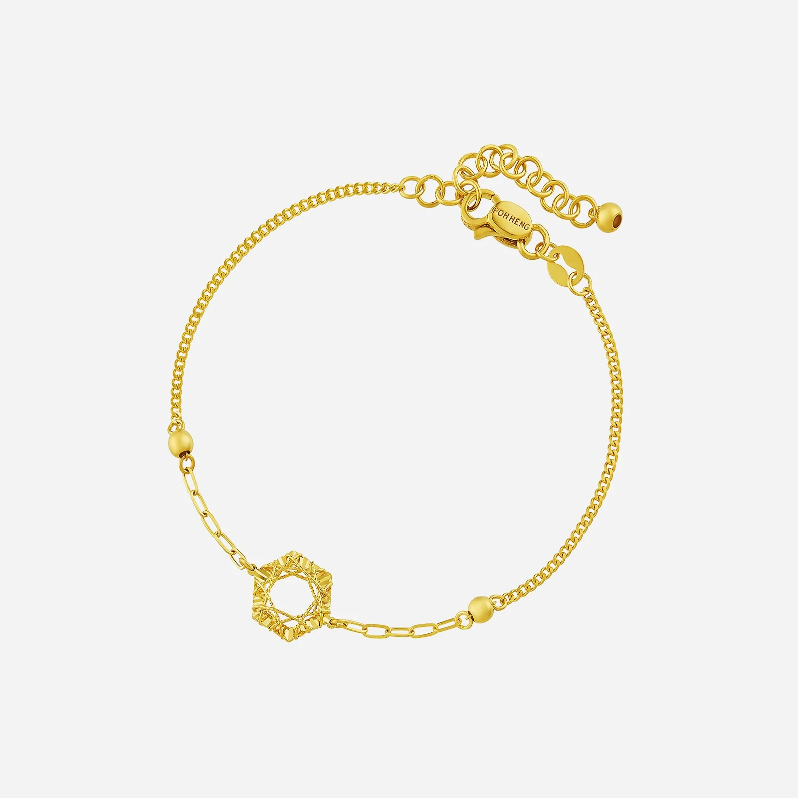 Tweed Octogen Bracelet in Yellow Gold (E22KSTYLE0555A)