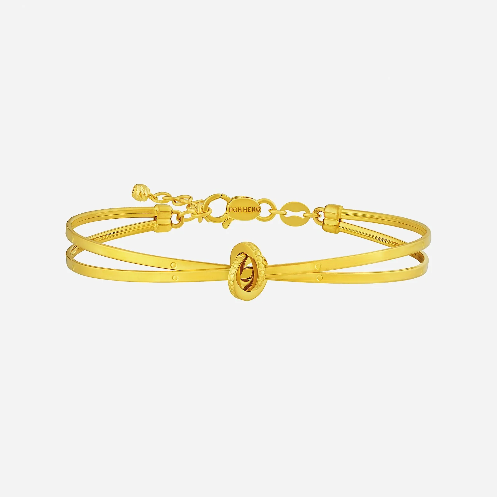 Twisted Bangle in Yellow Gold (D22KSTYLE0368A)
