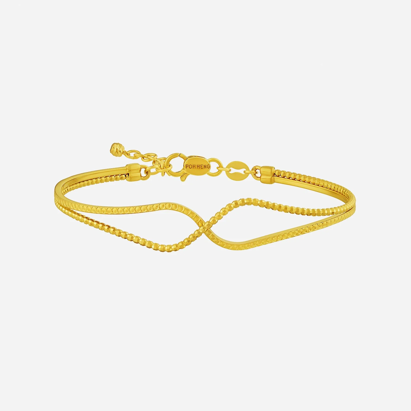 Twisted Bangle in Yellow Gold (D22KSTYLE0369A)