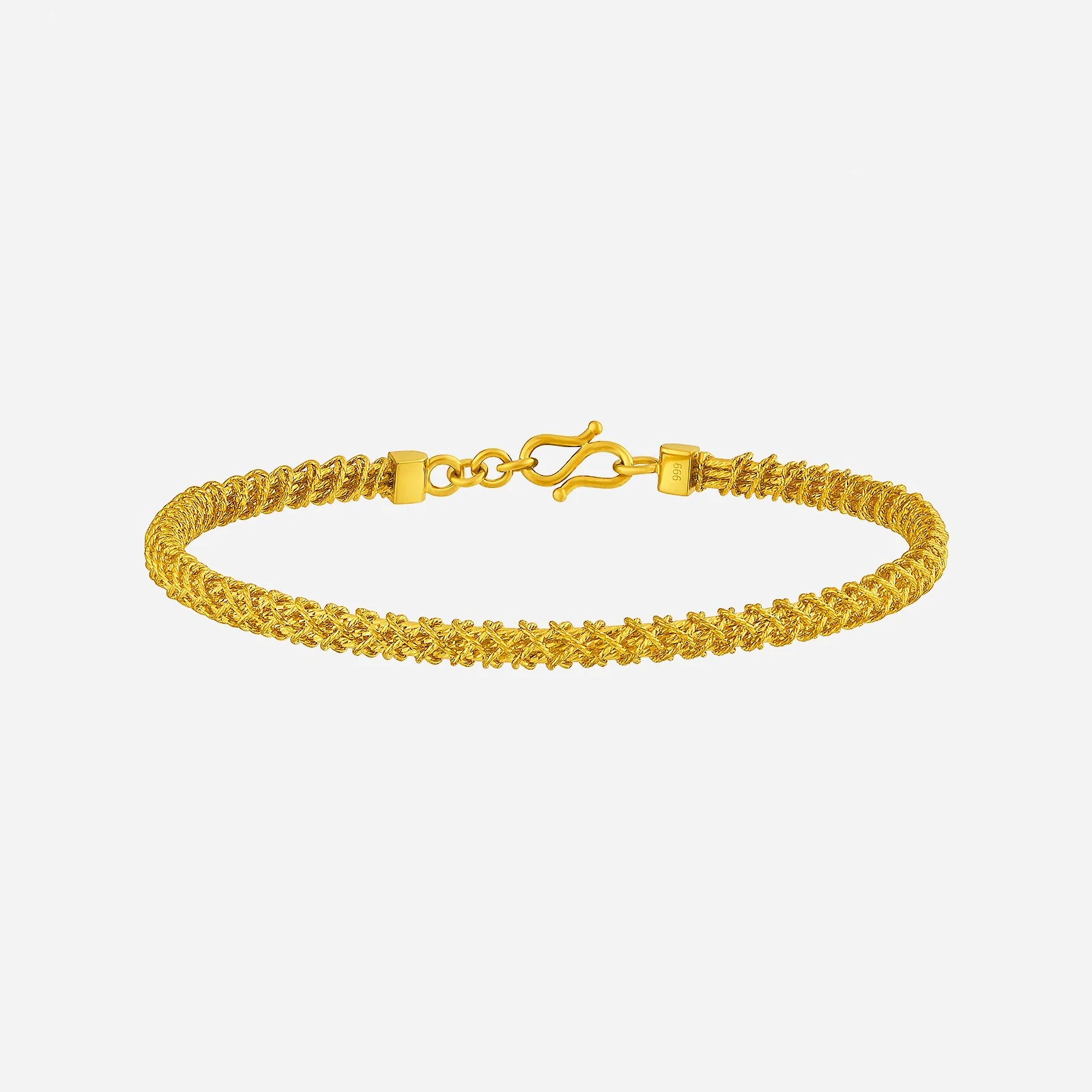 Twisted Bangle in Yellow Gold (D999STYLE0409A)