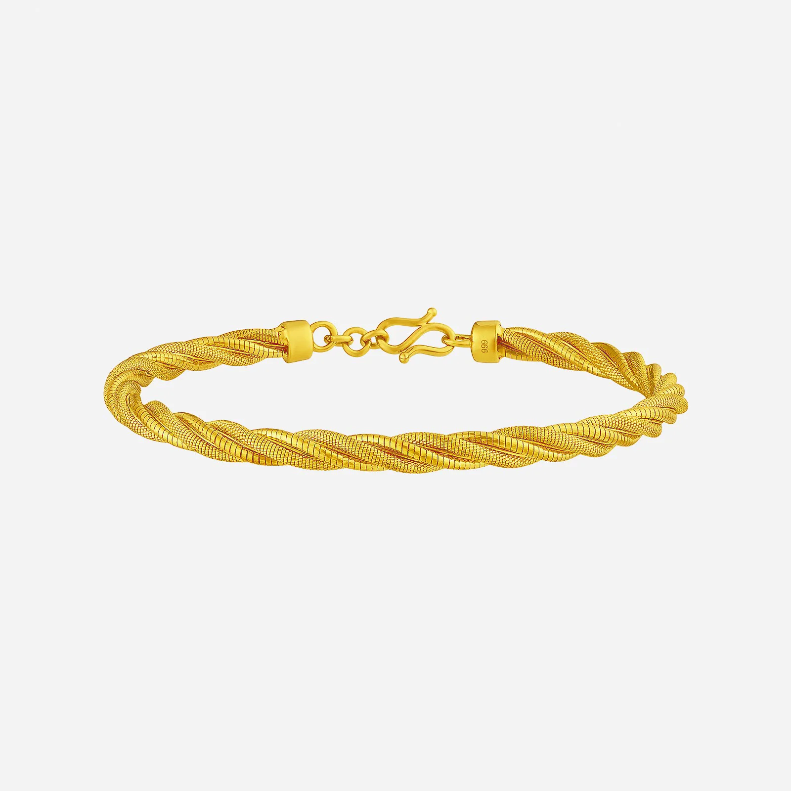 Twisted Bangle in Yellow Gold (D999STYLE0410A)