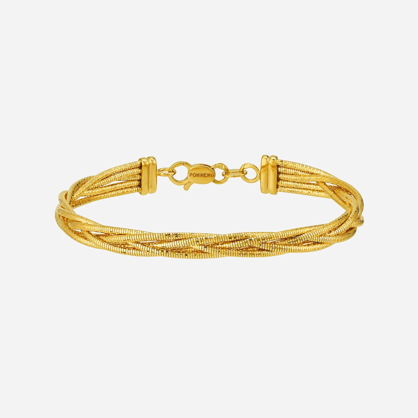 Twisted Bangle in Yellow Gold (DSTYLES102R0002A)