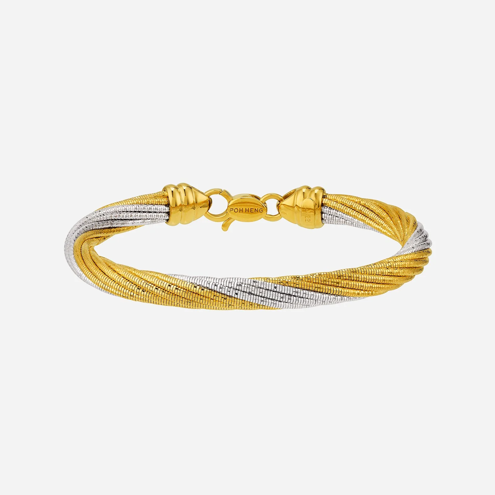 Twisted Bangle in Yellow White Gold (DSTYLE0167A)
