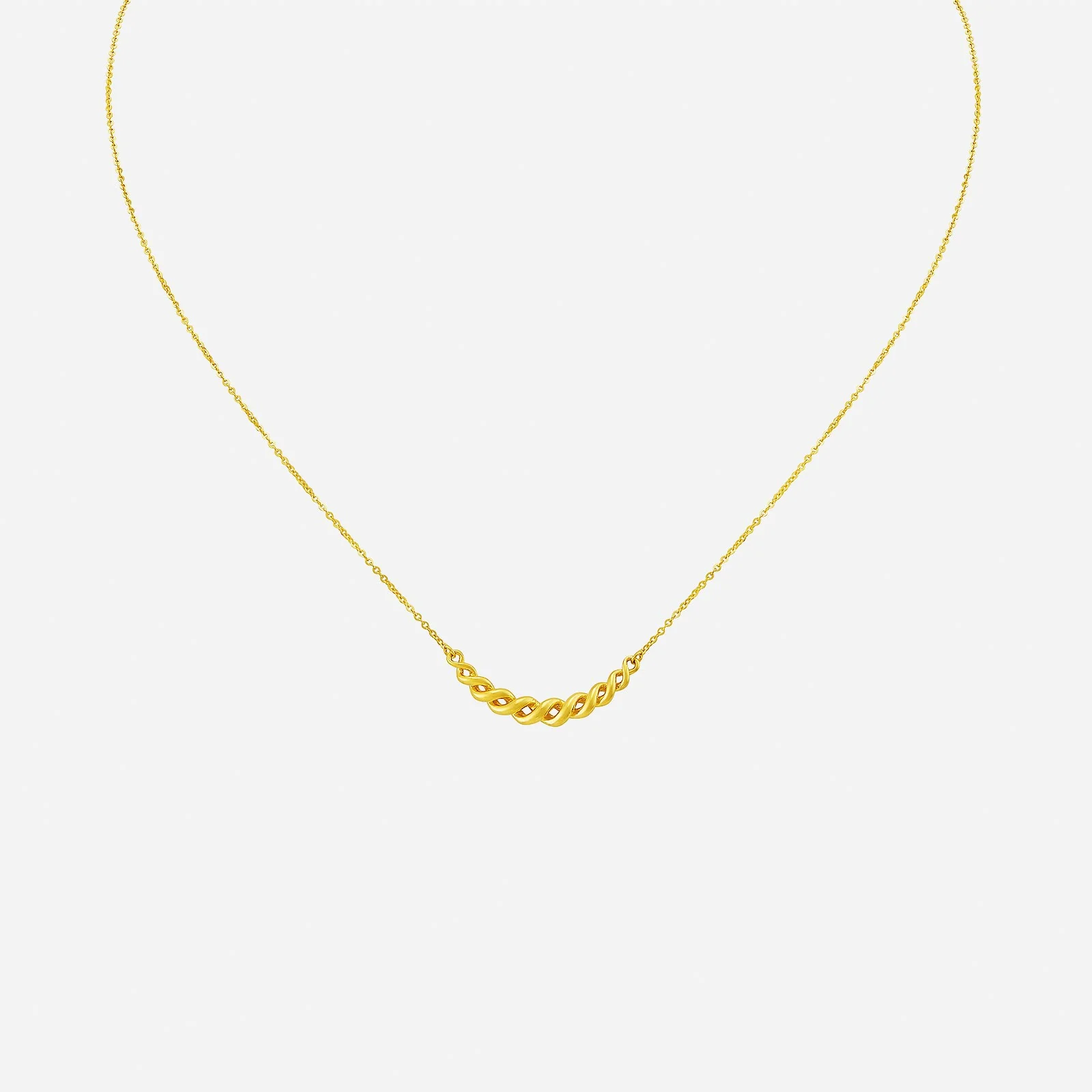 Twisted Roped Necklace in Yellow Gold (F22KGROUP154V0473A)