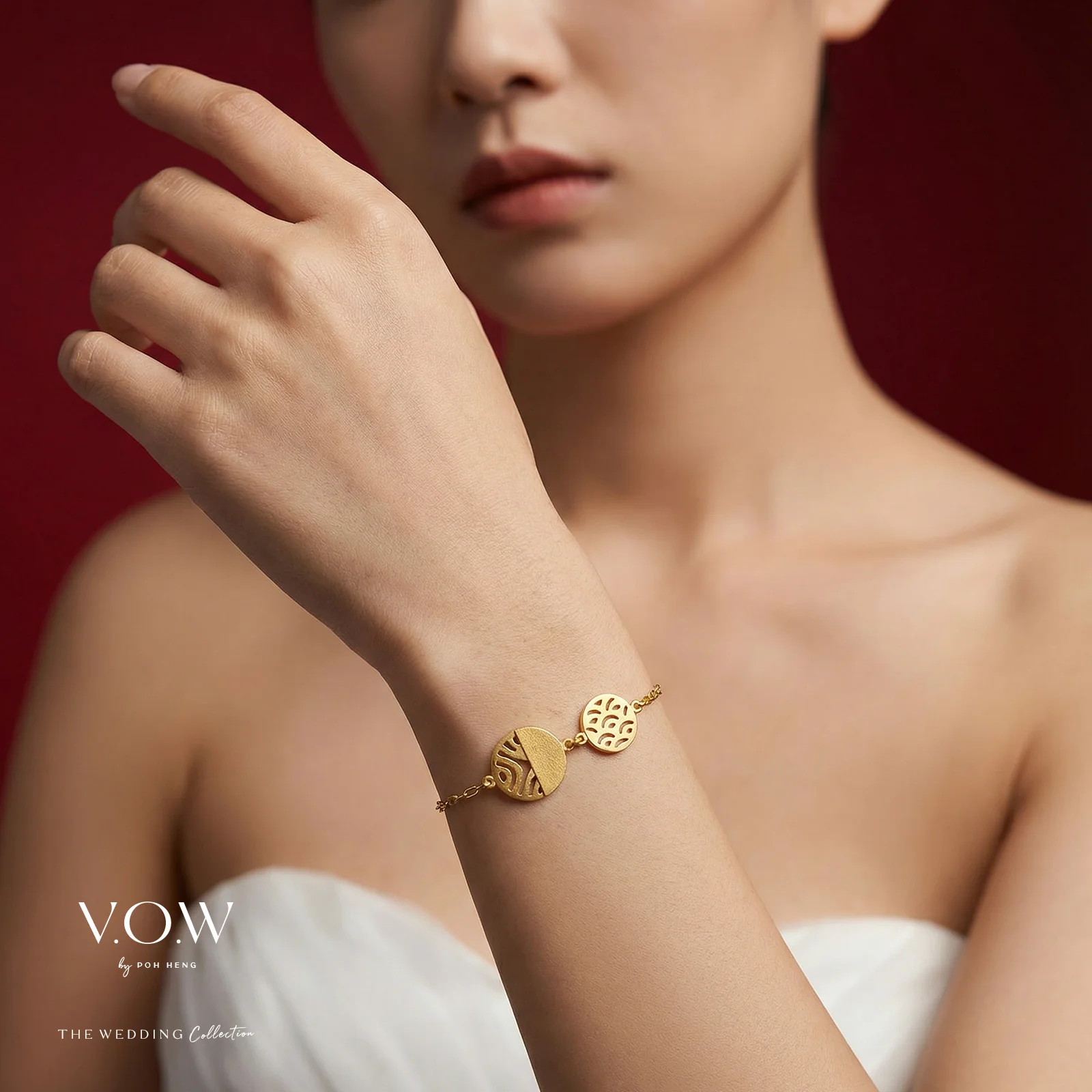 Union of Charm Bracelet in Yellow Gold (E999GROUP091V0456A) - Image 2