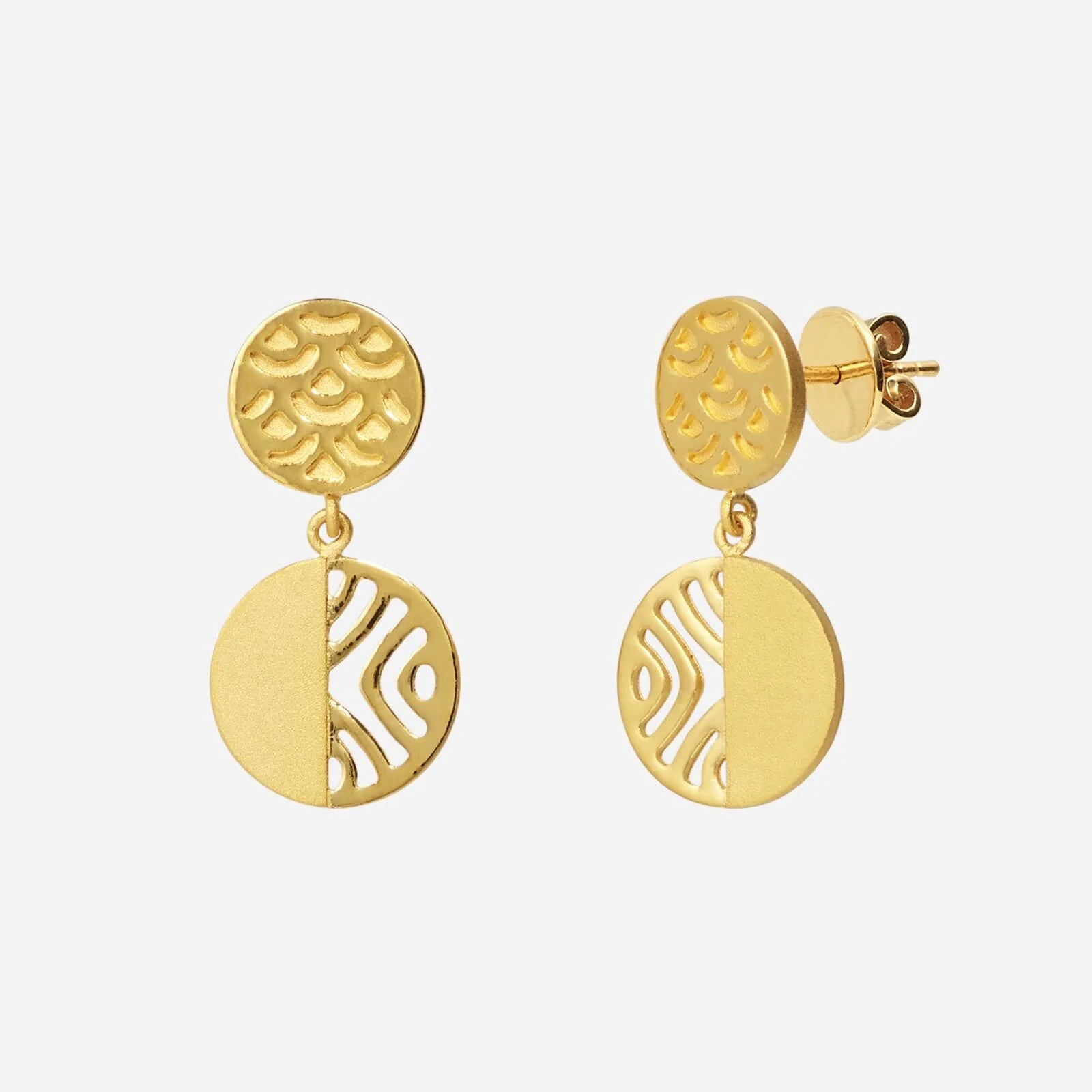 Union of Charm Earrings in Yellow Gold (H999GROUP091V1215A)