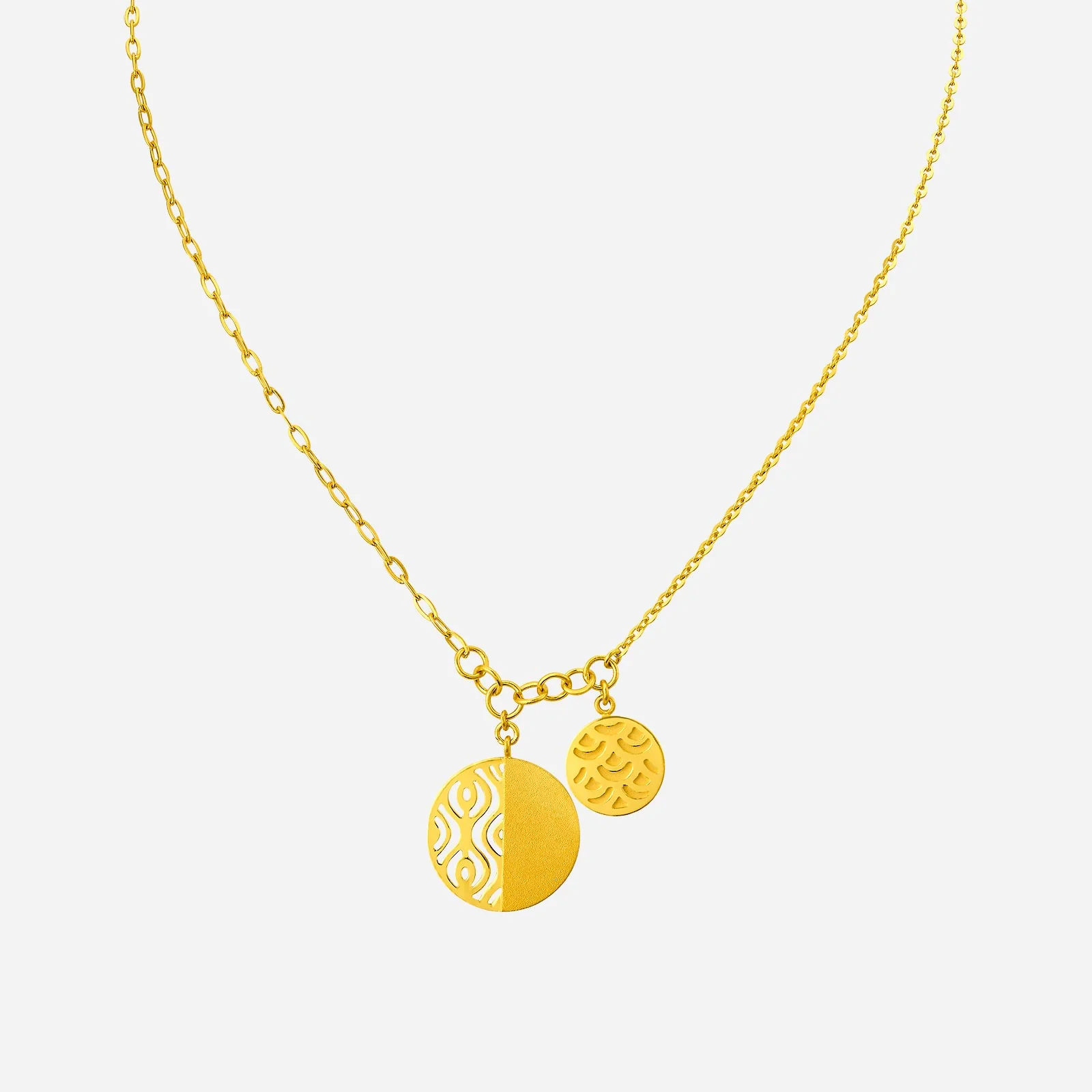 Union of Charm Necklace in Yellow Gold (F999GROUP091V0389A)