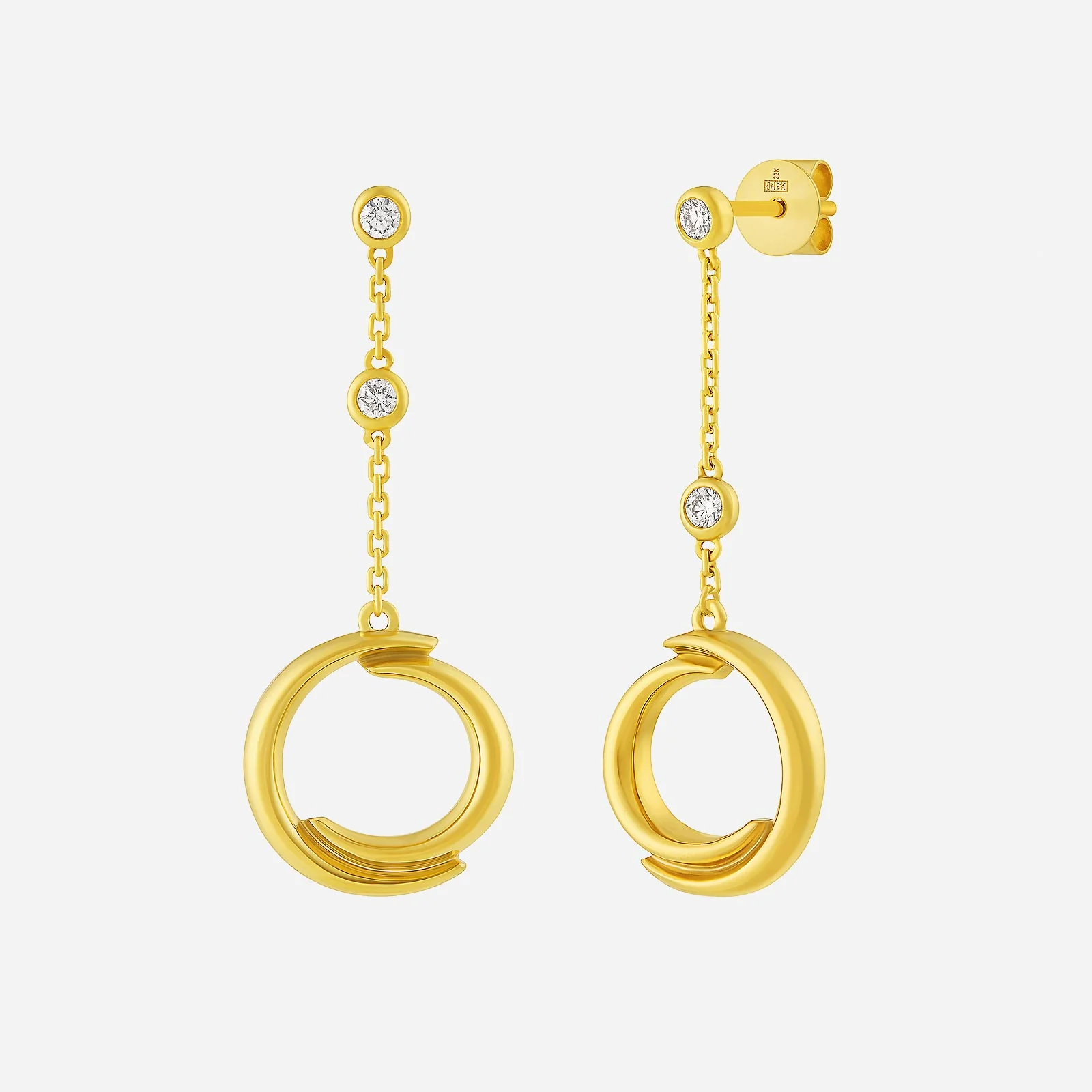 Venus Diamond Earrings in Yellow Gold	 (H22KGROUP272V1759A)
