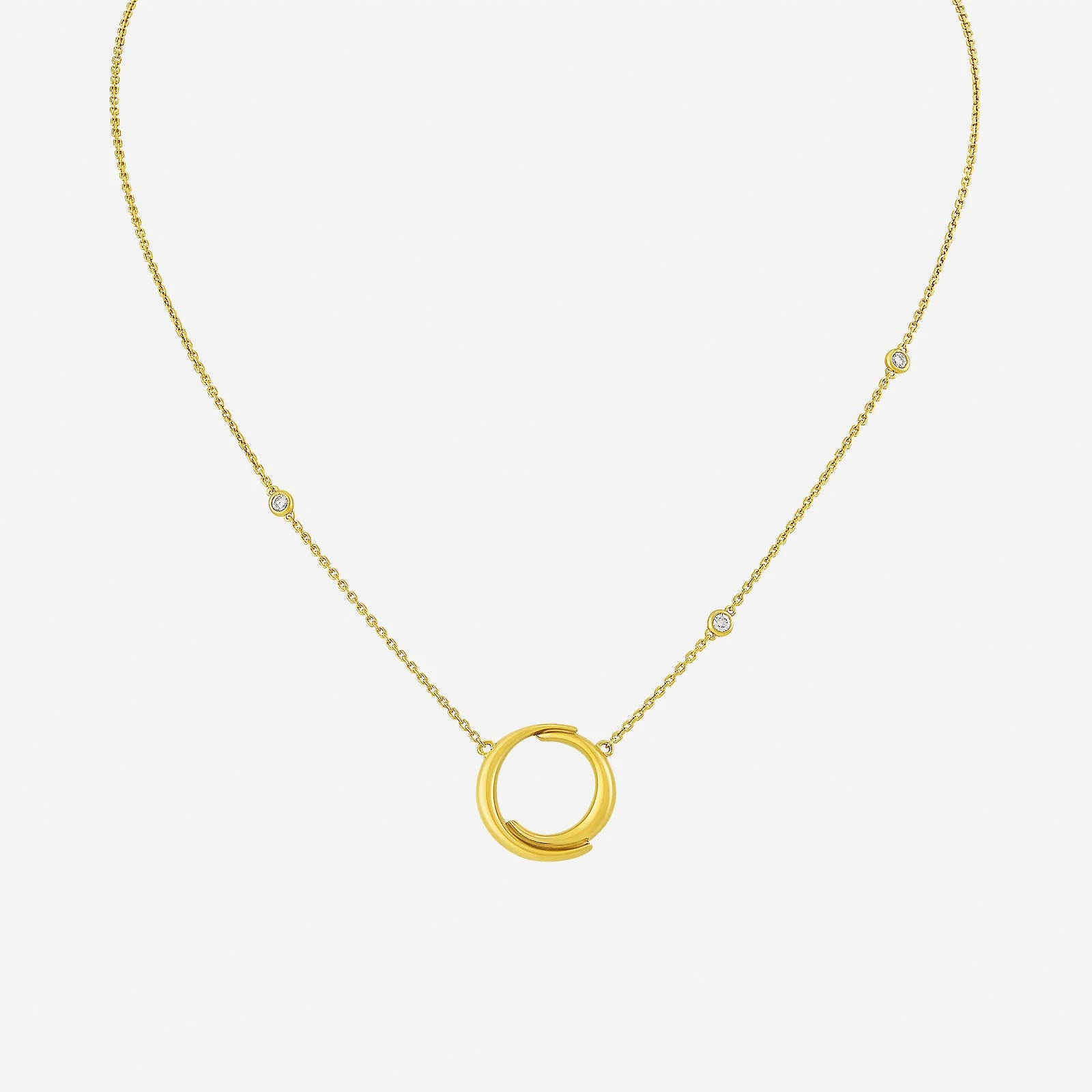 Venus Diamond Necklace in Yellow Gold (F22KGROUP272V0558A)