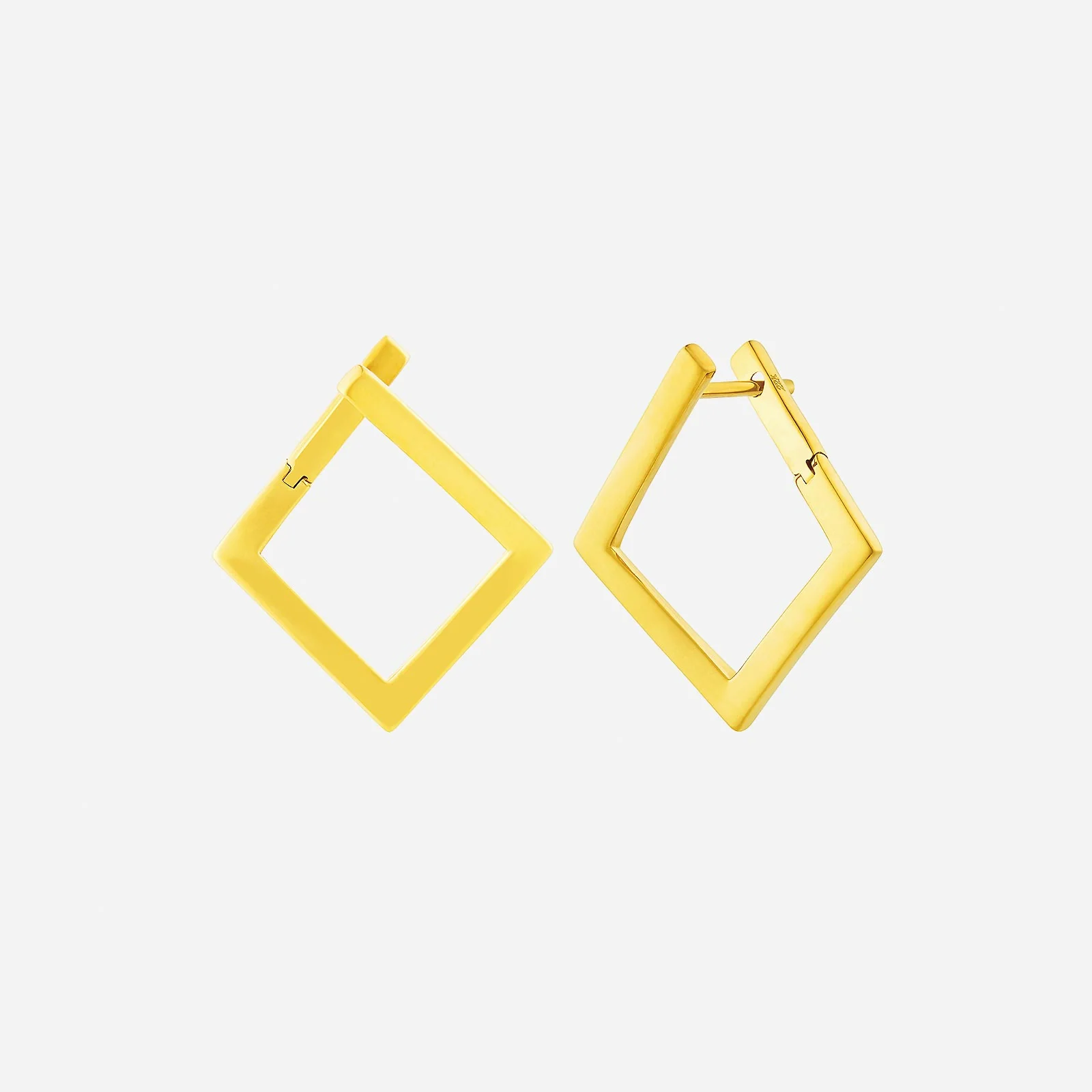 Vertex Huggie Earrings in Yellow Gold (H22KSTYLE1608A)
