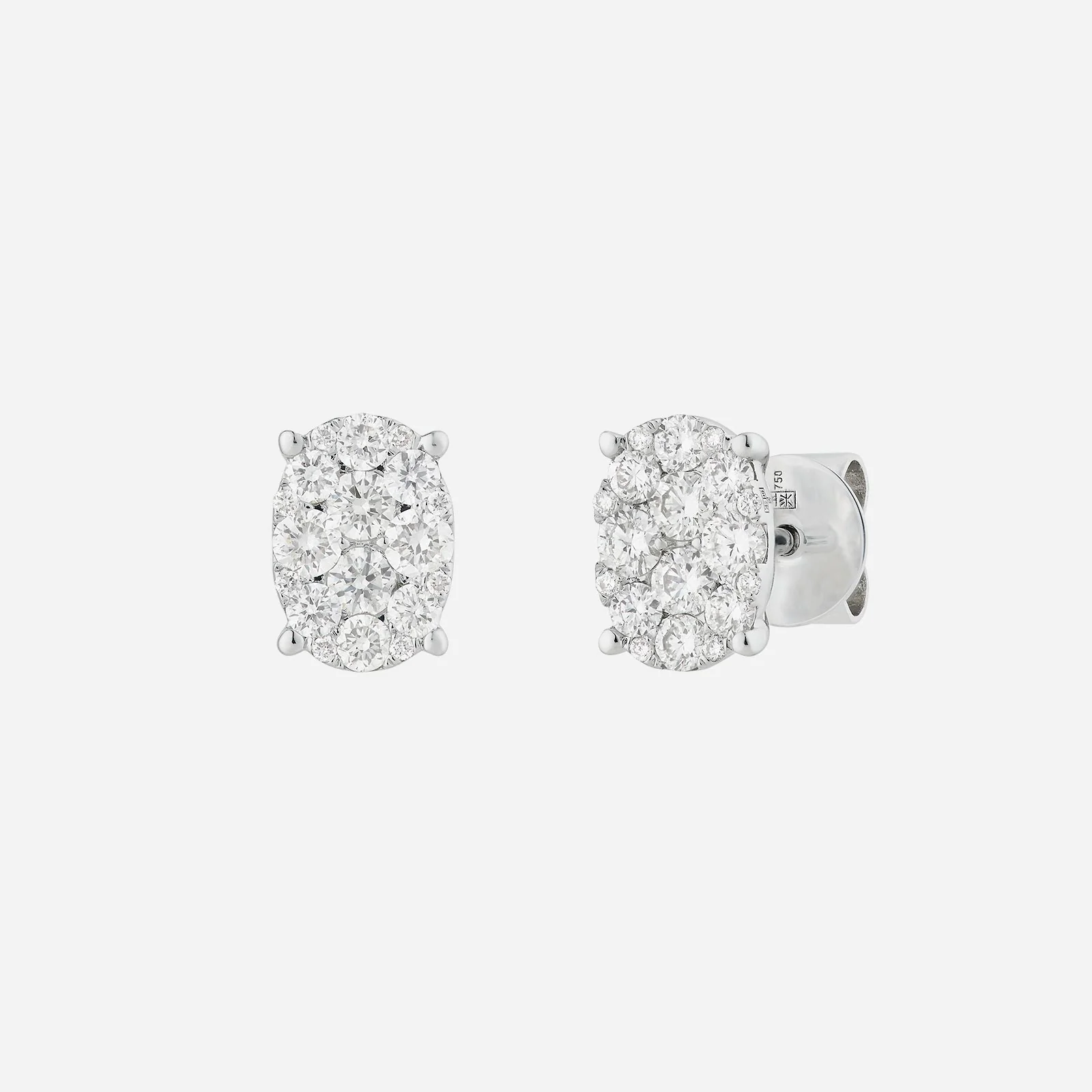 Victoria Diamond Earrings in White Gold (HDIAGROUP108V1263A)