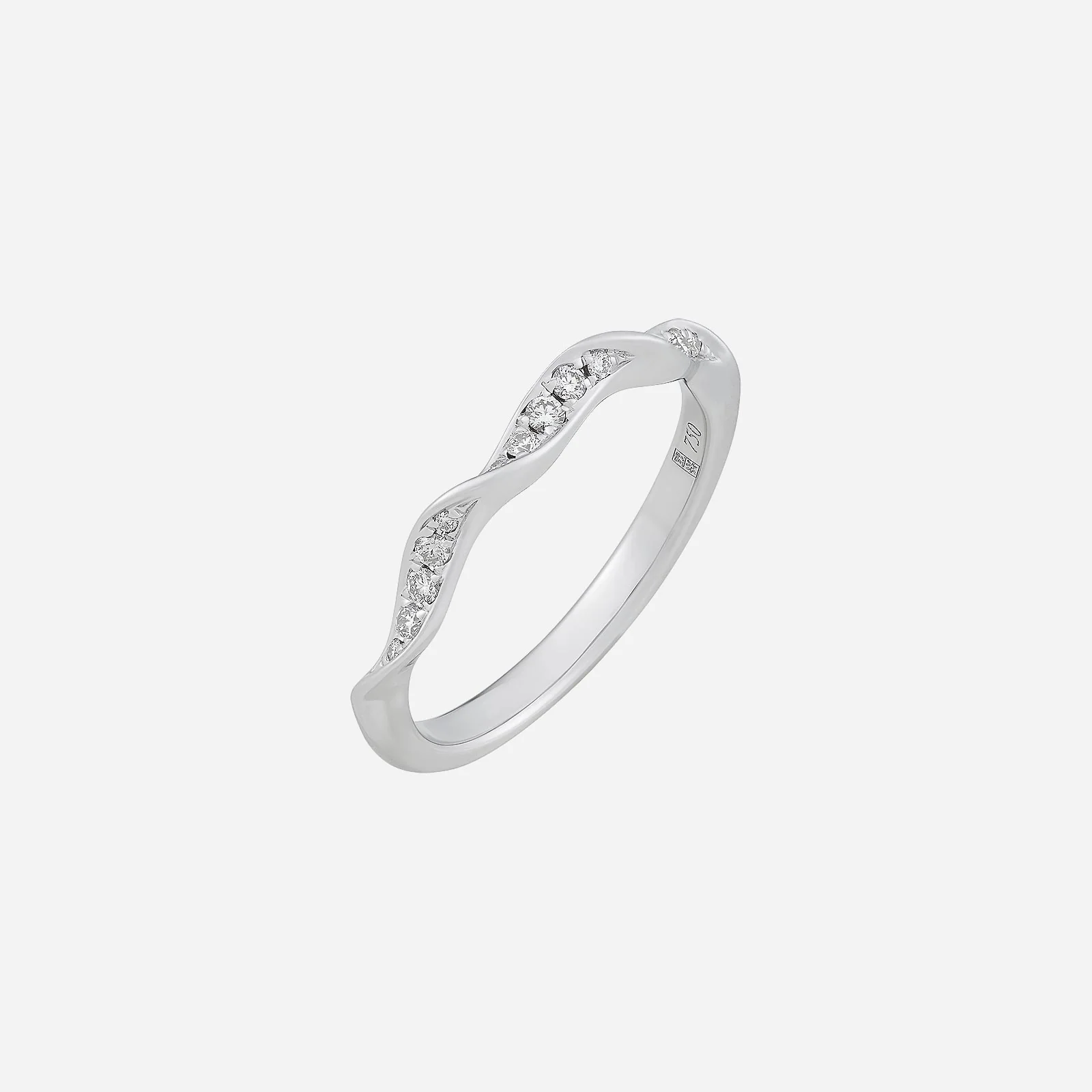 Wavy Embrace Diamond Ring in White Gold (ADIAFREESTYLE1016A)