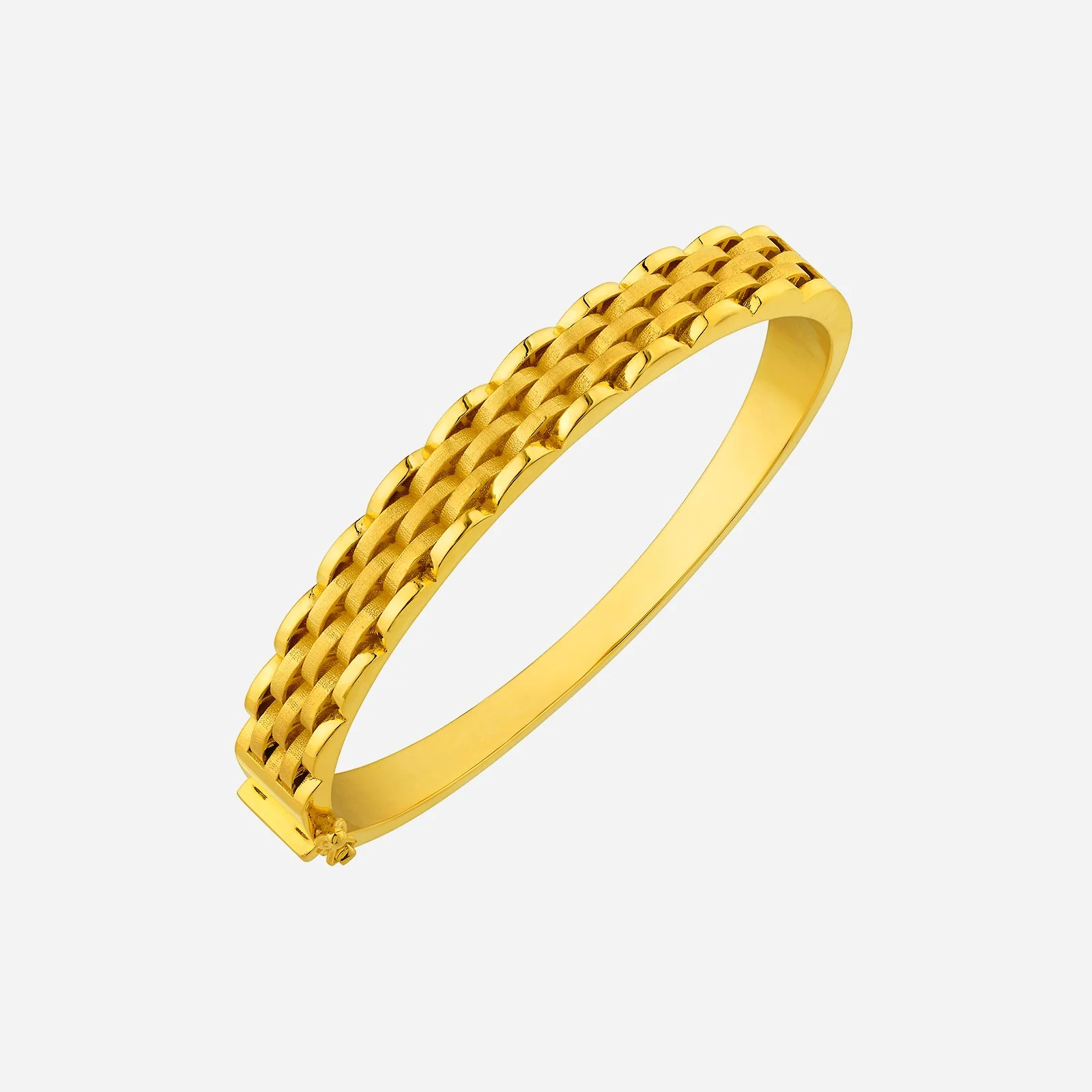 Weaved Bangle in Yellow Gold (D22KSTYLE0266A)