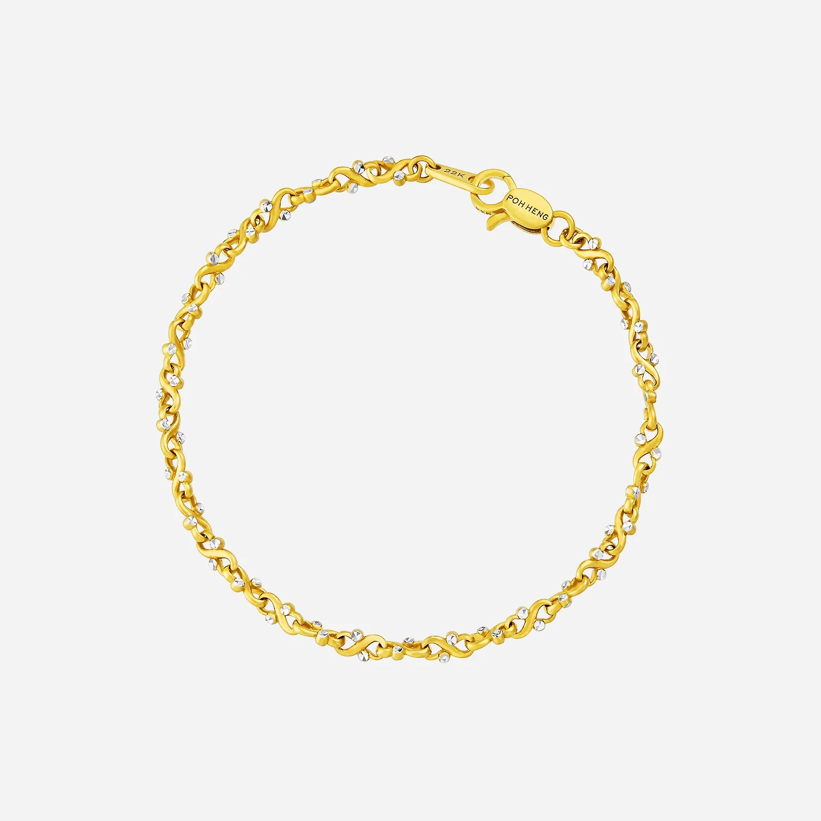 Whispering Waves Bracelet in Yellow White Gold (E22KGROUP233V0673A)